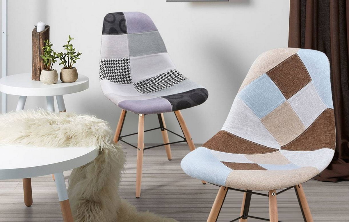 Chaise scandinave patchwork